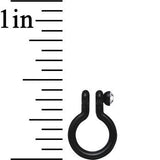 Clear Gem Black Bioplast Clip On Non-Pierced Fake Nose Ring Hoop