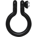 Clear Gem Black Bioplast Clip On Non-Pierced Fake Nose Ring Hoop