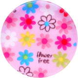 32mm Acrylic Pink Multicolored Flower Power Saddle Plug