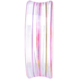 42mm Acrylic Pink Multicolored Flower Power Saddle Plug