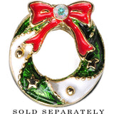 00G Festive Wreath Christmas Single Flare Plug