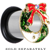 00G Festive Wreath Christmas Single Flare Plug