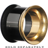 1/2 Black and Gold IP Gleaming Screw Fit Tunnel