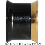 1/2 Black and Gold IP Gleaming Screw Fit Tunnel