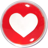 00G Clear Red Acrylic Adoring Heart Saddle Plug