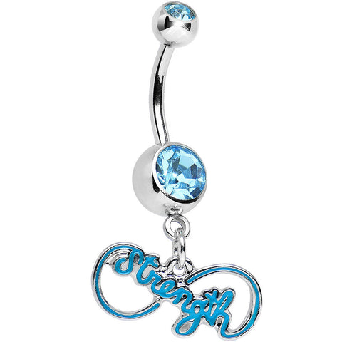 Aqua Gem Infinite Strength Dangle Belly Ring