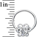 14G 7/16 Clear Gem Brilliant Butterfly BCR Captive Ring