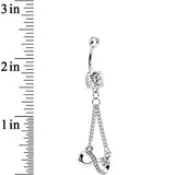 Clear Cubic Zirconia Dazzling Infinity Symbol Dangle Belly Ring