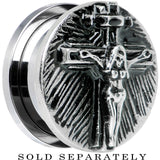 18mm Stainless Steel Jesus on the Cross Screw Fit Plug