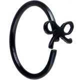 20G 5/16 Black IP Girly Bow Nose Hoop