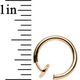 3/8 Rose Gold Titanium IP Spring Loaded Fake Nose Ring Body Jewelry Hoop