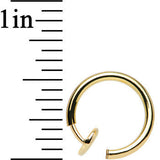 3/8 Gold Titanium IP Spring Loaded  Fake Nose Ring Body Jewelry Hoop