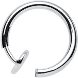 3/8 Silver Titanium IP Spring Loaded  Fake Nose Ring Body Jewelry Hoop