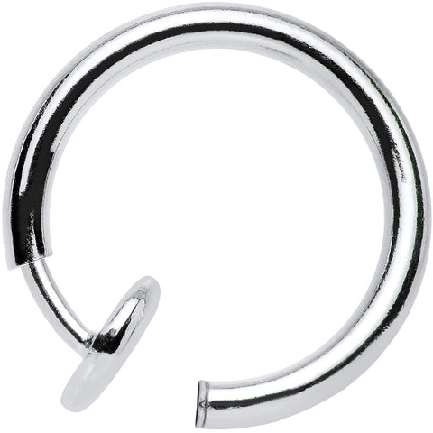 3/8 Silver Titanium IP Spring Loaded  Fake Nose Ring Body Jewelry Hoop