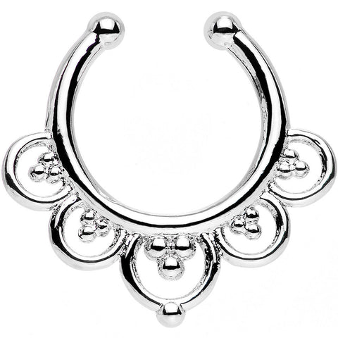 Beads and Balloons Non-Pierced Clip On Fake Septum Ring