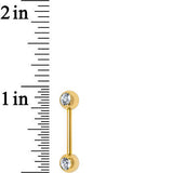 14G 9/16  CZ Gold Anodized All About Me Nipple Barbell Set