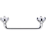 14G Clear Prong Gem 3/4 Steel Staple Surface Barbell 2mm Rise