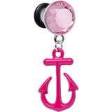 2G Pink Dangling Anchor Steel Plug