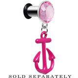 2G Pink Dangling Anchor Steel Plug
