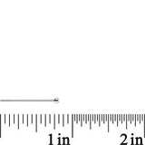 20G 3/4 Clear CZ Steel Straight Fishtail Nose Ring 2mm