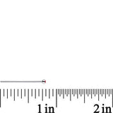 20G 3/4 Red CZ Steel Straight Fishtail Nose Ring 2mm