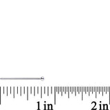 18G 3/4 Aurora CZ Steel Straight Fishtail Nose Ring 2.5mm