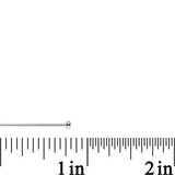 20G 3/4 Clear CZ Steel Straight Fishtail Nose Ring 2.5mm