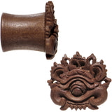 7/16 Organic Wood Dark Magic Hand Carved Plug Set