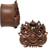 7/8 Organic Wood Dark Magic Hand Carved Plug Set