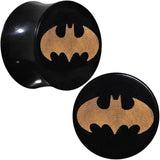3/4 Organic Buffalo Horn Licensed Batman Logo Saddle Plug Set