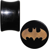 3/4 Organic Buffalo Horn Licensed Batman Logo Saddle Plug Set