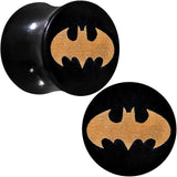 1/2 Organic Buffalo Horn Licensed Batman Logo Saddle Plug Set