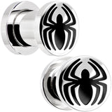 0G Stainless Steel Licensed Spider-Man Logo Screw Fit Plug Set