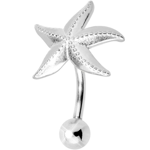 925 Sterling Silver Saltwater Starfish Belly Ring