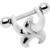 925 Sterling Silver Hug from a Starfish Helix Cartilage Earring