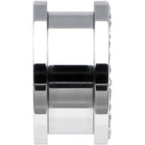 5/8 Stainless Steel Clear Gem Pink Anchor Tunnel Plug