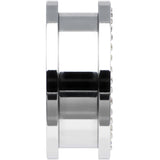 7/8 Stainless Steel Clear Gem Pink Anchor Tunnel Plug