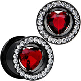 13mm Red Heart Insert Anodized Titanium Internally Threaded Plug Set