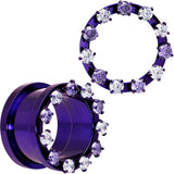 3/4 Purple Titanium Tunnels with Removable Dermal Tops