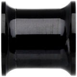 0G Clear CZ Gem Black IP Screw Fit Tunnel Plug Set