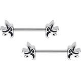 14G 5/8 Swallow Bird Nipple Barbell Set