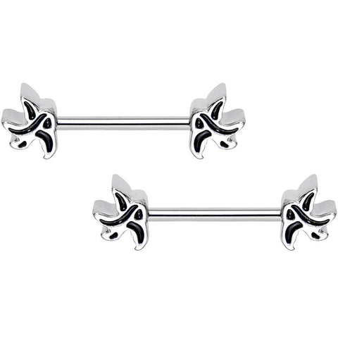 14G 5/8 Swallow Bird Nipple Barbell Set