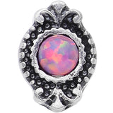 1/4 Pink Faux Opal Ornate Artistocracy Tragus Cartilage Earring