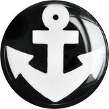 9/16 Black Acrylic Drop the White Anchor Saddle Plug