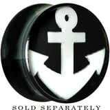 18mm Black Acrylic Drop the White Anchor Saddle Plug