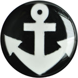 18mm Black Acrylic Drop the White Anchor Saddle Plug