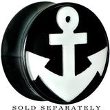 20mm Black Acrylic Drop the White Anchor Saddle Plug
