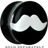 18mm Black Acrylic White Mustache Saddle Plug