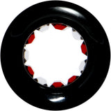 Black Acrylic Red and Clear Gem Inlay Saddle Tunnel Plug 0G to 1 Inch