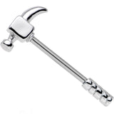 14G 5/8 Stainless Steel Nailed It Hammer Nipple Barbell Set